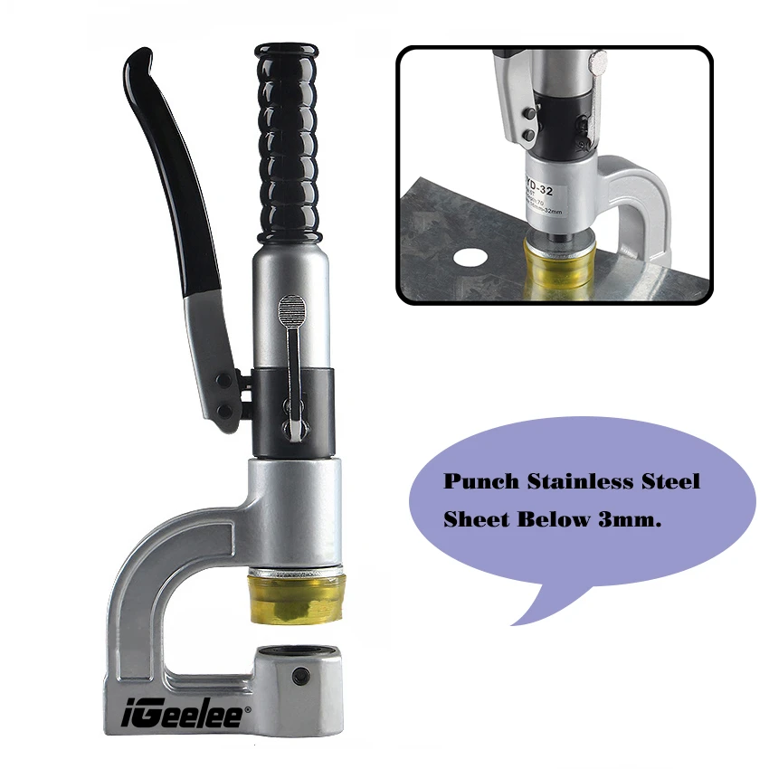 iGeelee SYD-32 Portable Hydraulic Cable Bridge Hole Punching Down Tools Hole Diggers 6-35mm (13)