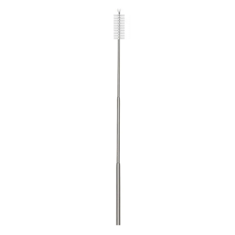 Reusable Retractable Drinking Straws Portable 304 Stainless Steel Telescopic Straw Traveling Foldable Straw with Case and Brush - Цвет: clean brush