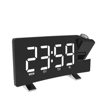 

LED Alarm Clock Digital Snooze Table Clock Wake Up Light Electronic Large Time Temperature Display Home Decoration Clock