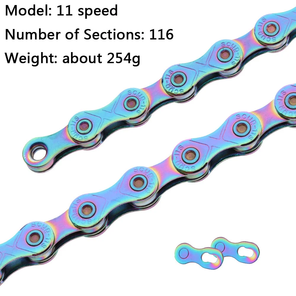 Chaîne De Vélo 12 Vitesses SUMC - Revêtement Diamant - 126 Maillons - Compatible Shimano - Neuf