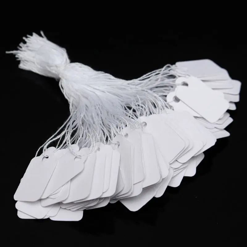 500 Pcs Price Label Tags String Jewelry Clothing Display Merchandise Price Tags