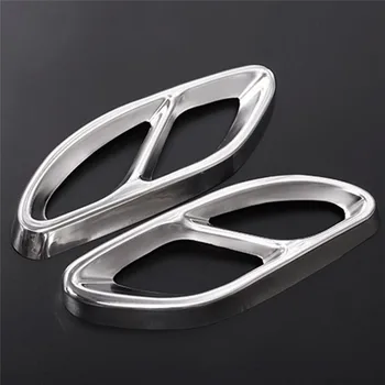 

Stainless steel Car Exhaust Pipe Tail Cover Trim For Mercedes Benz E-Class W213 W205 GLC A180 A200 W176 2015 2016 2017 AMG