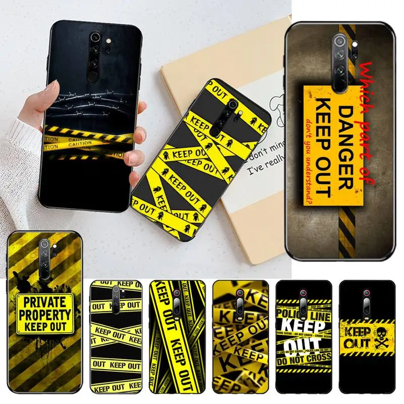 CUTEWANAN опасный знак защиты от мягкой черной фотолампы для Redmi Note 8 8A 8T 7 6 6A 5 5A 4 4X 4A Go Pro