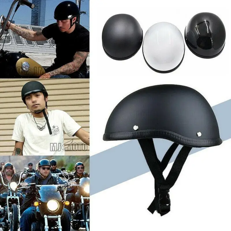 Adult Cap Half Helmet Vintage Resistant Half Face Helmet Retro German Style Chopper Cruiser Helmet Motorcycle Accessories