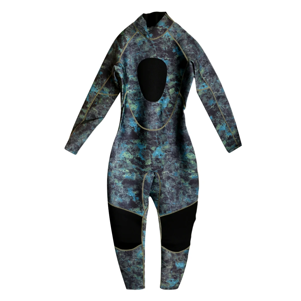 Men Camo 3mm Neoprene Full Length Wetsuit Surfing Suit Diving Snorkeling Swimming Suit Jumpsuit