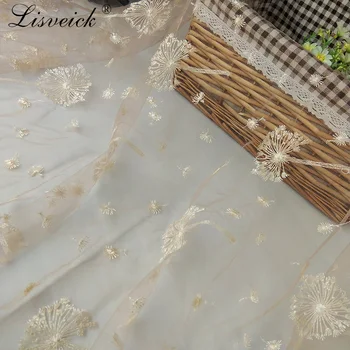 

2019 new high quality 1yard Embroidery Flower Tulle Mesh Fabric for Tutu Skirt Wedding Party Dress Hand Make DIY Clothes Fabric