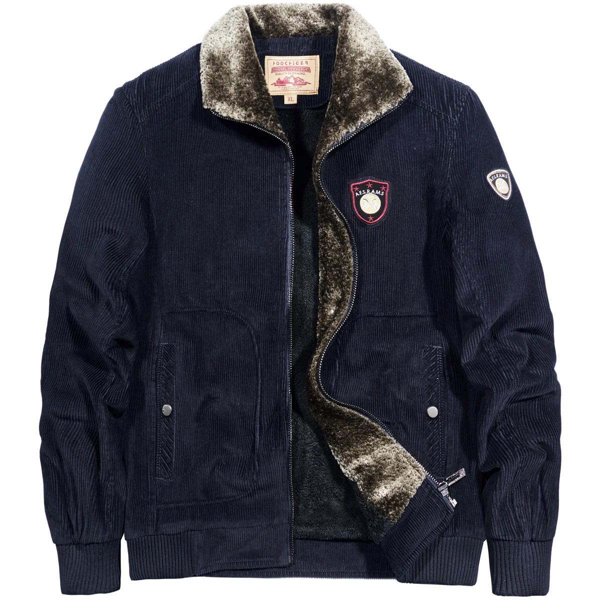 2021 New Cotton Clothes Men's Winter Thickened Plush Loose Tooling Coat Korean Casual Jacket Large Military Cotton Clothes