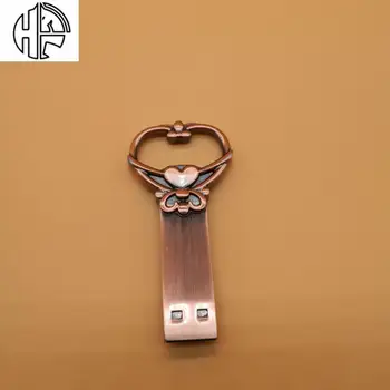 

Litu PenDrive Metal Copper love Heart Key USB Flash Drive memory stick Key Genuine pendrive 4gb 8g 16gb 32gb 64GB Thumb drive