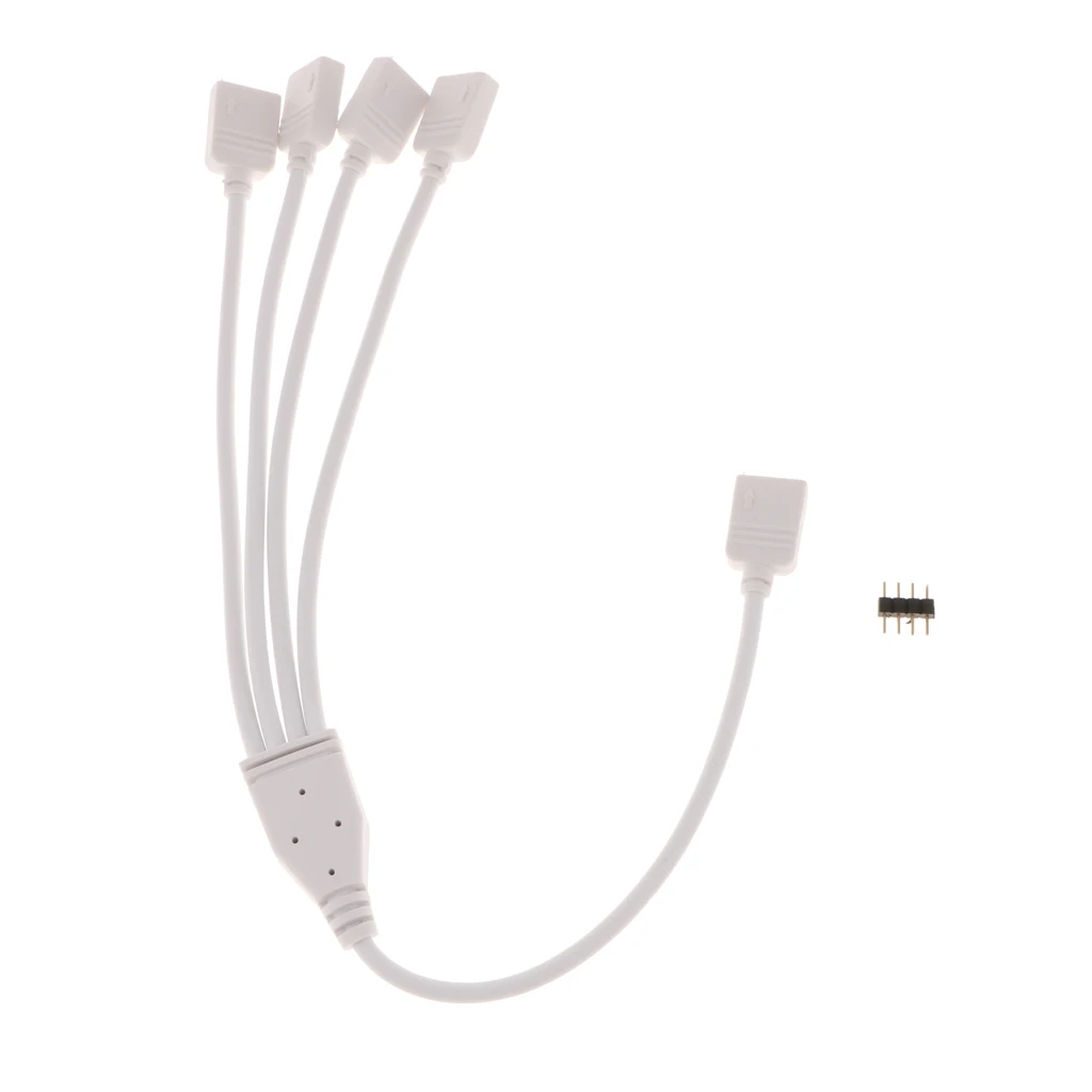 4Pin 1 To 2/3/4 Connector Female Cable Adapter For 3528 LED RGB Strip Light