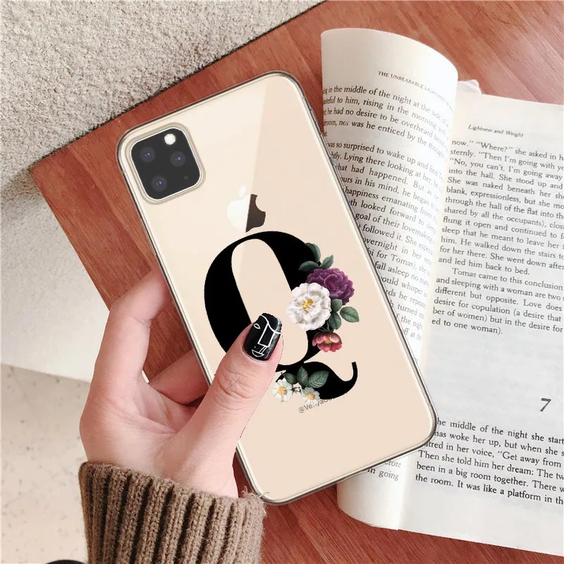 Custom New Phone Case For iPhone 11 Pro Max Wireless charging Fashion Customized initial Soft For iPhone X XR XS MAX 7 8 Plus
