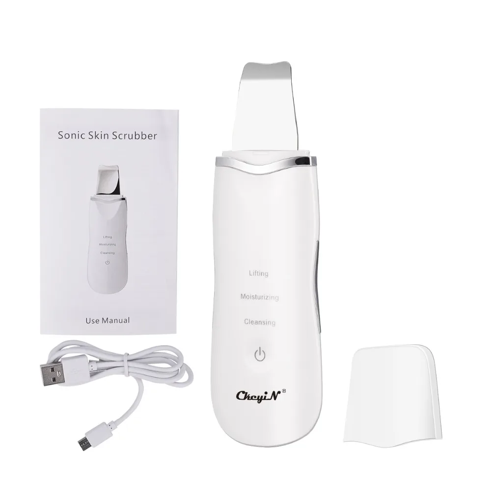 Purificador da Pele Dispositivo de Cuidados com a Pele Profissional Ultra Sônica Facial Profunda Rosto Limpeza Peeling Recarregável Instrumento Beleza 42 Íon 20 de cuidados com a pele instrumento beleza 42