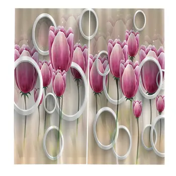 

BJQ-1308 Sheer Blackout Curtains For Living Room Bedding Room Decor Carpet Wall Carpet Curtains 140*100cm