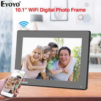 

EYOYO EM10S Brand New 10" 1280X800 Digital Photo Frame Monitor With WIFI Sharing Function USB Audio SD Display FHD Photo Video