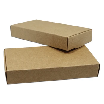 

DHL Wholease Retro Kraft Paper Jewelry Box Package Small Gift Packing Boxes Handmade Soap Wedding DIY Gift Packaging Paper Boxes