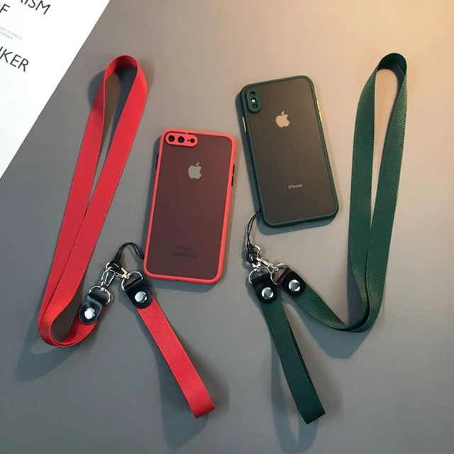 Lanière de support de téléphone portable en Silicone, sangles de poignet,  lanière de porte-clés pour téléphone portable, cordon de suspension pour