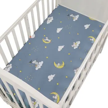 

Baby Crib Fitted Sheet Breathable High Quality Baby Bed Mattress Cover New Animals Print Newborn Bedding For Cot Size 130*70cm