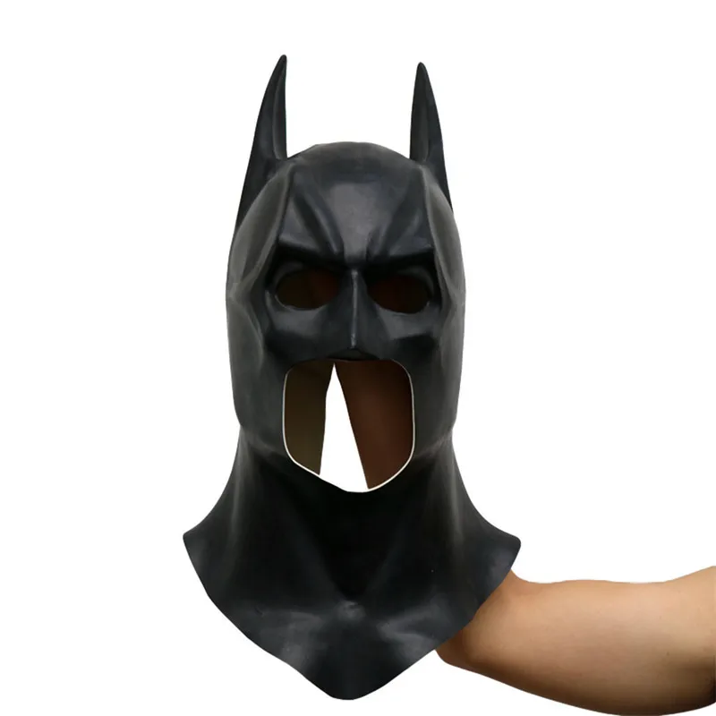 

Hot Batman Masks Adult Halloween Mask Full Face Latex Caretas Movie Bruce Wayne Cosplay Toy Props