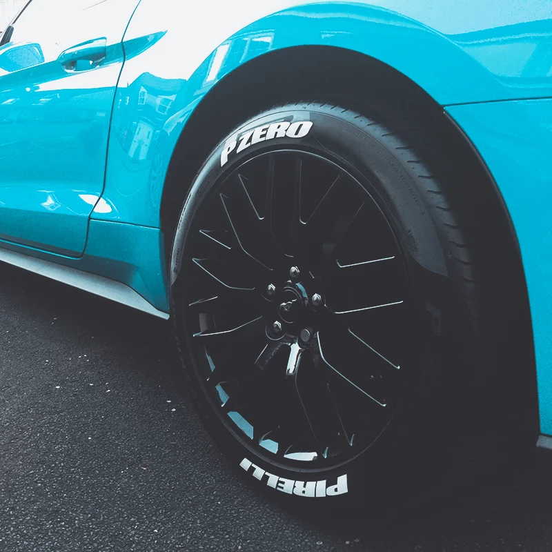 

White Letter Rubber Tire Stickers Tire Lettering Kits Car Tuning Decals 3D Logo Permenant Rubber Sticker Wheel Label