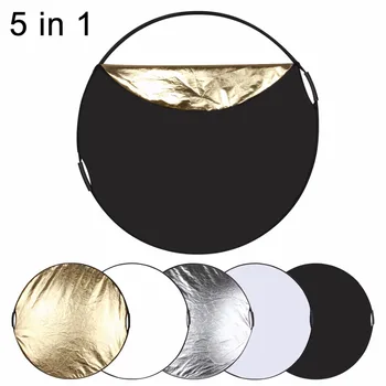 

5 in 1 Multi Collapsible Photo Studio background Reflector Board Panels Portable Folding Light Round Photography Reflector