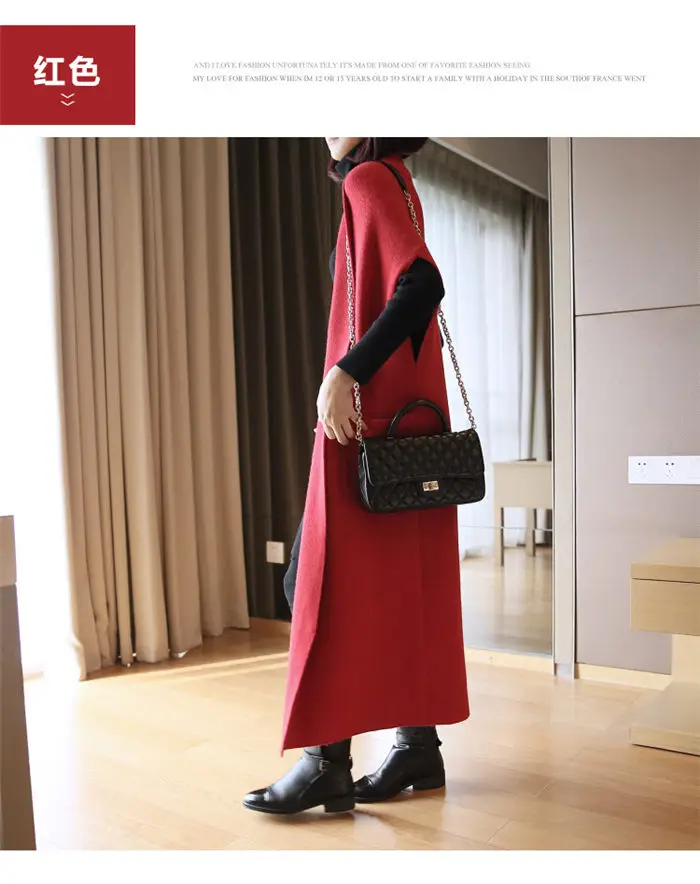 Autumn and Winter Thick Knit Cardigan Ladies New Large Size Women's Temperament Long Sleeveless Sweater Coat Chaqueta f2111