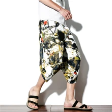 Лето Осень мужские 3/4 шорты мужские три четверти эластичный пояс повседневные укороченные шорты