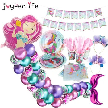 

Little Mermaid Tail Balloon Garland Set Latex Balloon Arch for Mermaid Party Baby Shower Wedding Girl Birthday Party Decoration
