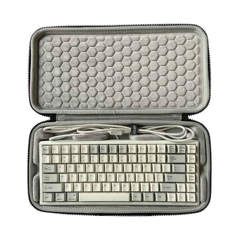 

Portable Case Storage Keyboard Black Hard Shell Shockproof Compressive Elastic Sponge Zip Bag For NIZ PLUM 66 68 75 84 87 108