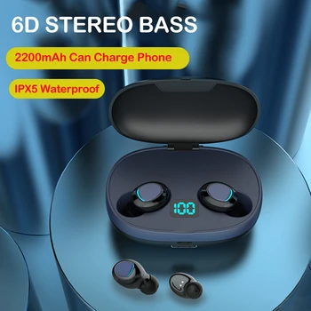 

Bluetooth 5.0 True Wireless Earbuds With Microphone Waterproof Earphones Waterproof Earphone Sport Mini Ear Buds 2200mah White