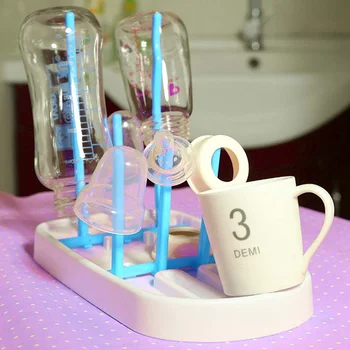 

Infant Feeding Bottle Pacifier Drying Rack PP Countertop Drying Holder Shelf Healthy Babies Bottle Drainer Dryer Shelf