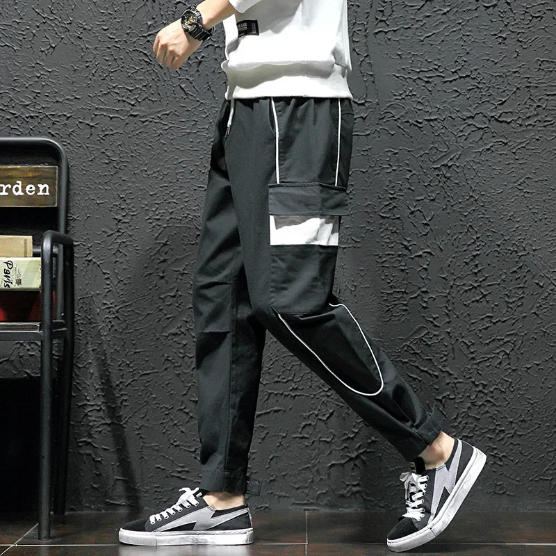 

2020 Spring Main Push Large Size Japanese-style Black Wall Trend Embroidered Workwear Casual Pants M-5x Hk72