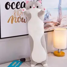 Подушка для кошки, плюшевые игрушки, животные, кошка, милые Креативные длинные мягкие игрушки, для офиса, для обеда, для сна, подушка, мягкая Подарочная кукла