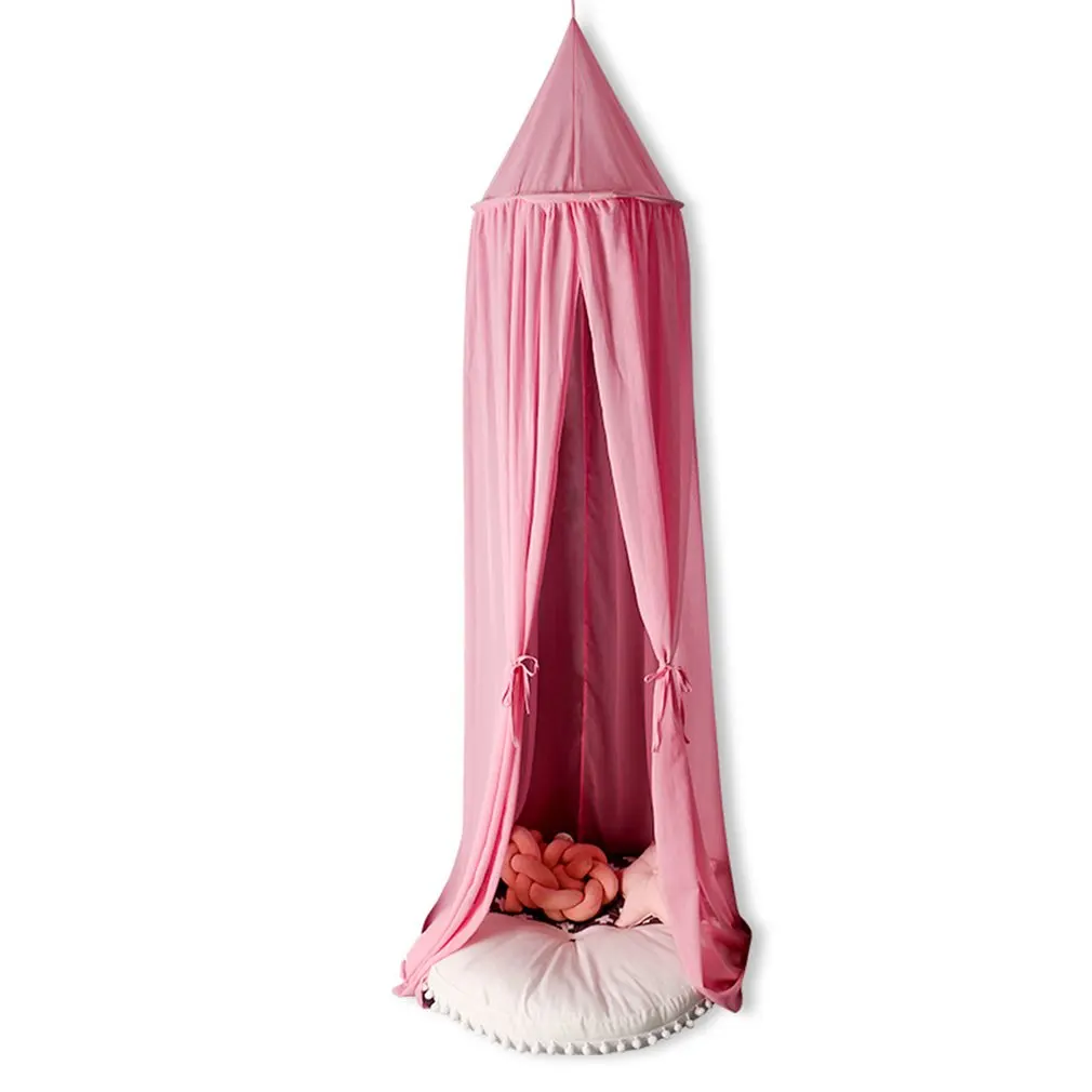 Летние дышащие Для детей шифоновая противомоскитная сетка на кровать романтичное платье; Покрывало Полог для детской комнаты - Цвет: Розовый