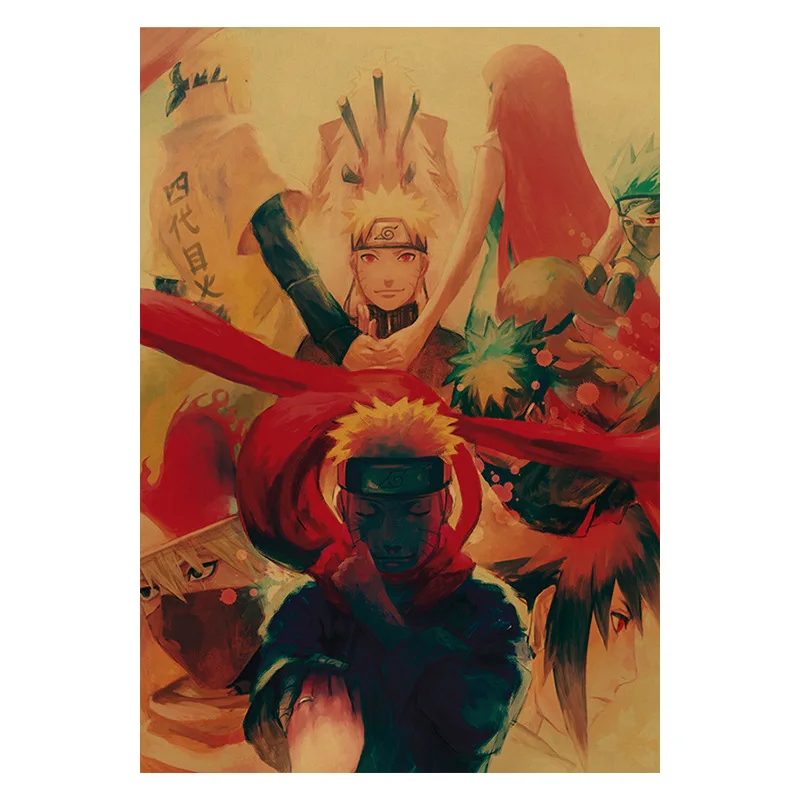 

Naruto Anime Character Kraft Paper Poster Wall Sticker Room Picture Painting Home Decoration Painting