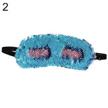 

Adjustable Fashion Glittering Sequins Eye Mask Patch Travel Sleeping Blindfold Shade Cover Eye Relax Sleep Aid