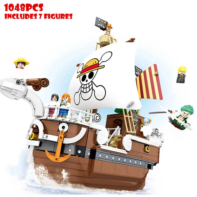 2020 новая цельная Обезьяна D. Luffy Going Merry Pirate Ship строительные блоки кирпичи