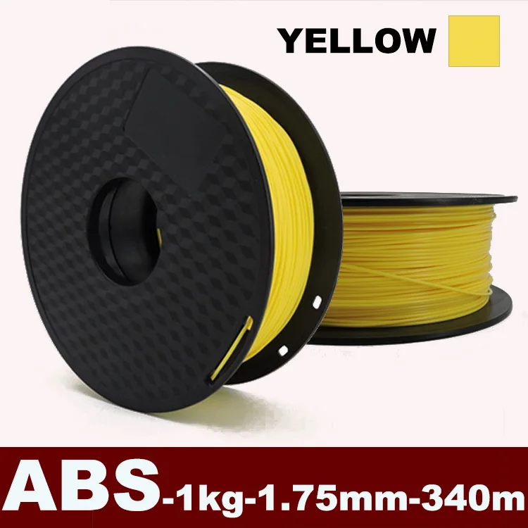 FULCRUM 3D Принтер Нити многоцветный пла ABS PETG дерево 1 кг 340 м 1,75 мм - Цвет: abs-yellow
