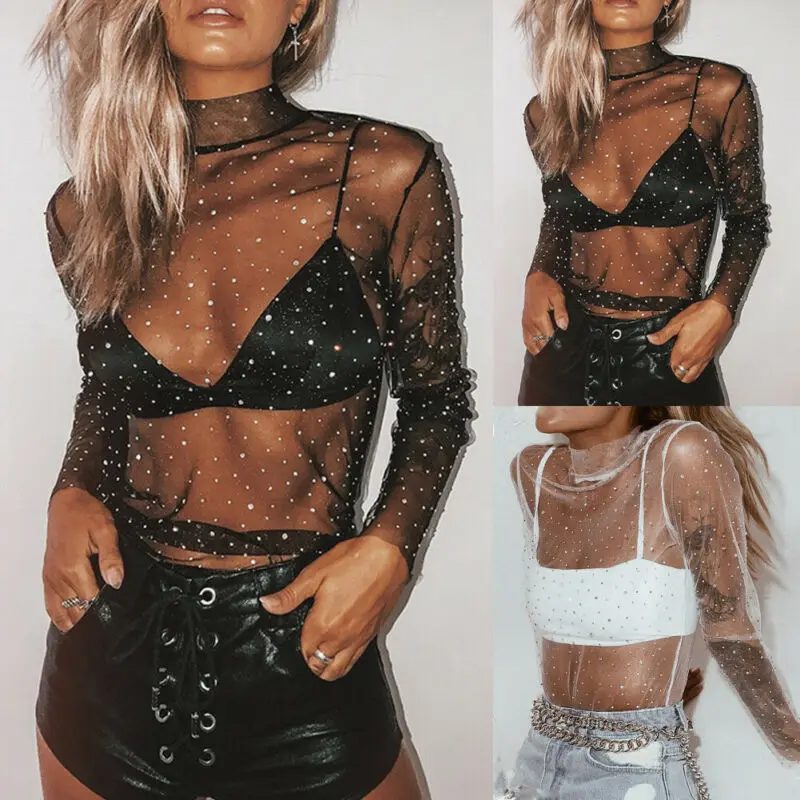 

Women's Sheer Bikini Cover Up Swimwear Swimsuit Bathing Suit Summer Beach Crop