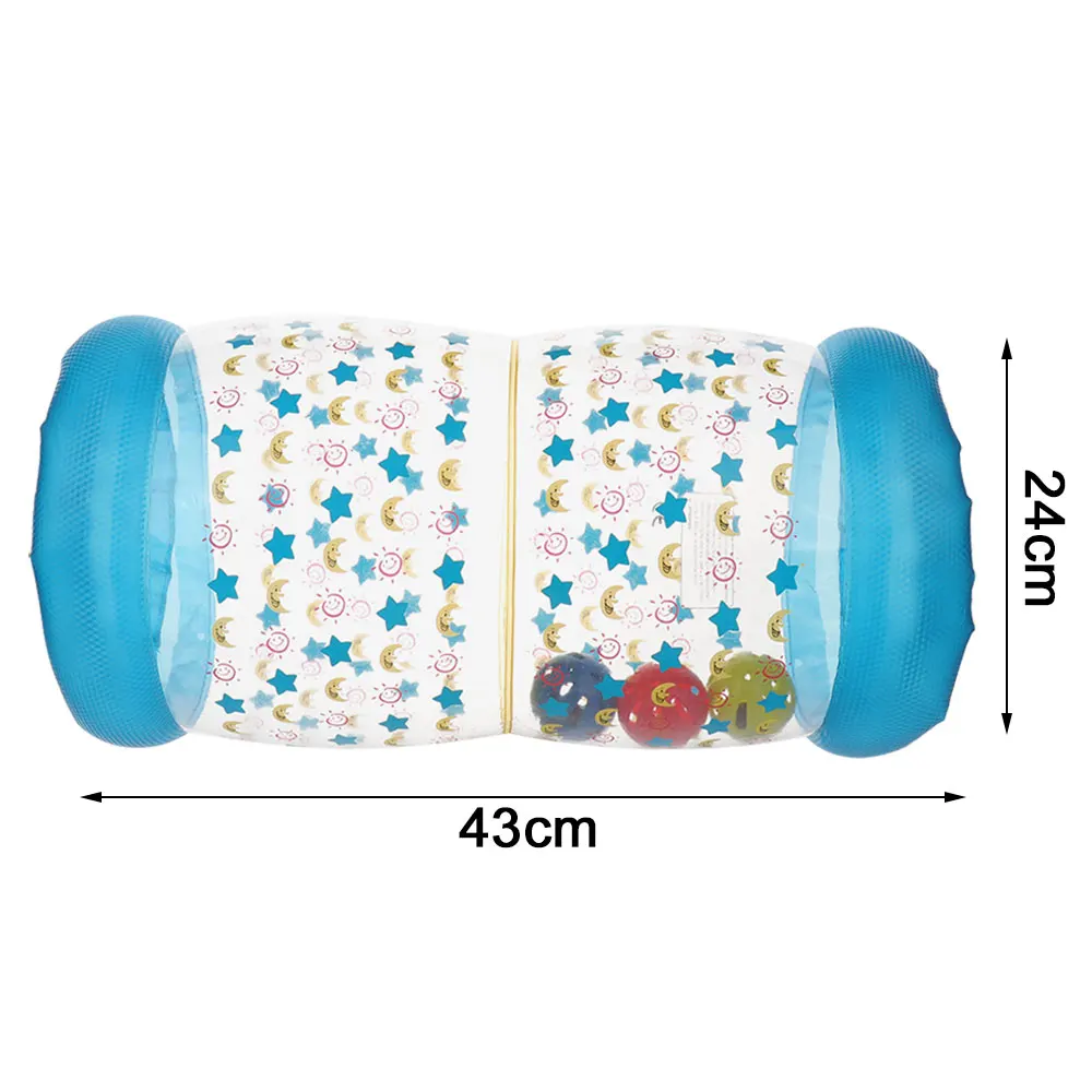 Baby Infant Inflatable Roller Learning Crawl Training Plastic Roller Exercise Early Learning Toddler Stimulation Growth Cylinder