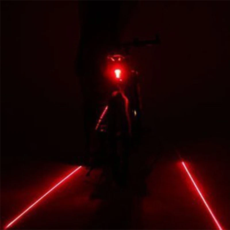 

Bike Tail Light (5LED+2Laser) Mountain Cycling Bicycle Light 7 Flash Modes Bicycle Rear Lights Warning Bike Accessories Lights