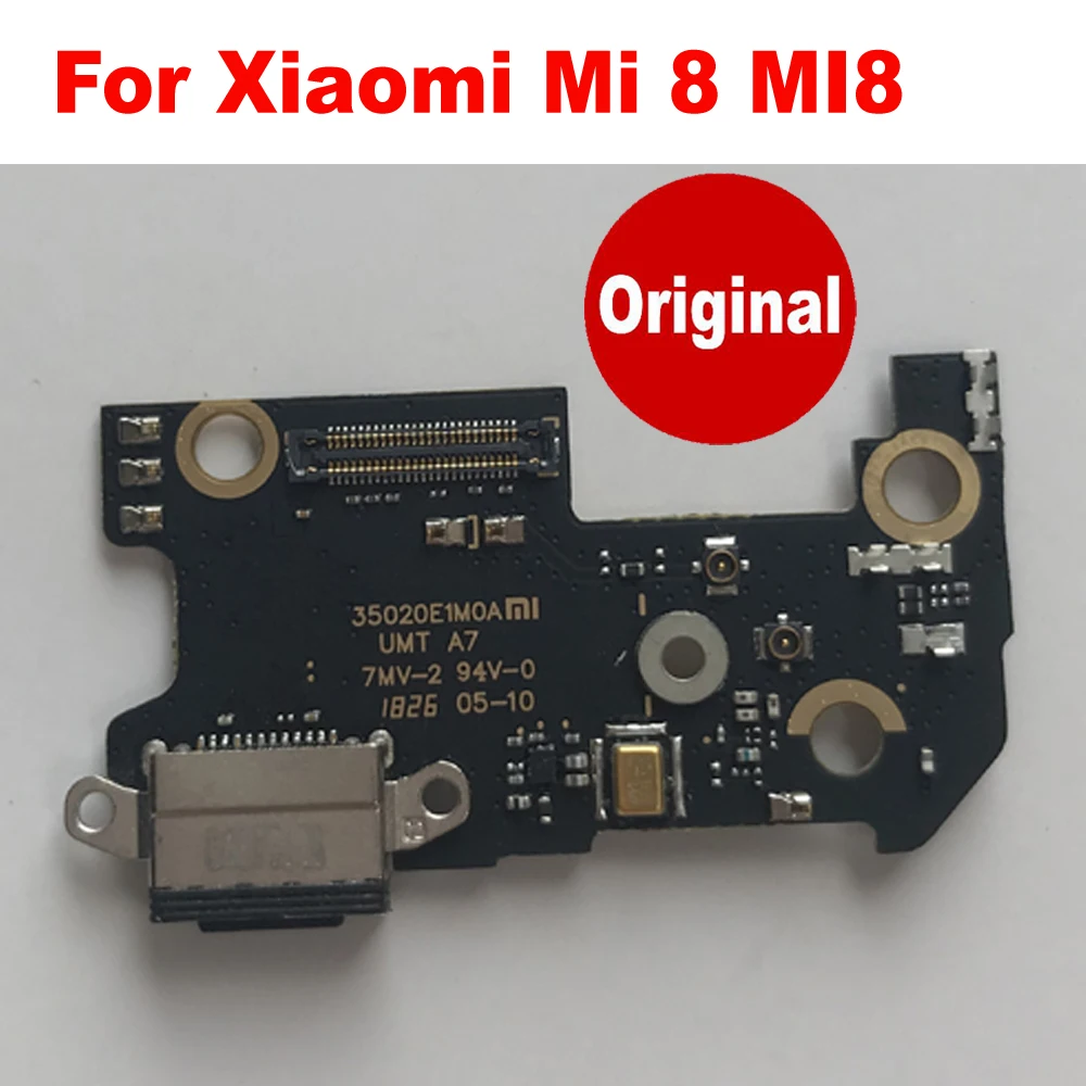 Módulo de micrófono Original de 6,21 pulgadas para Xiaomi Mi 8 MI8, conector de Cable flexible de tarjeta de puerto de carga USB para Xiaomi MI 8