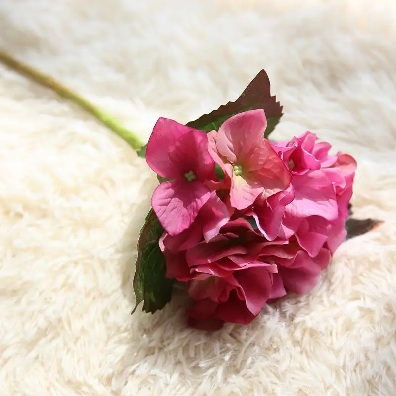 Искусственные цветы дешевые шёлковая Гортензия Букет невесты Свадебный дом Новогоднее украшение аксессуары для вазы Цветочная композиция - Цвет: 3