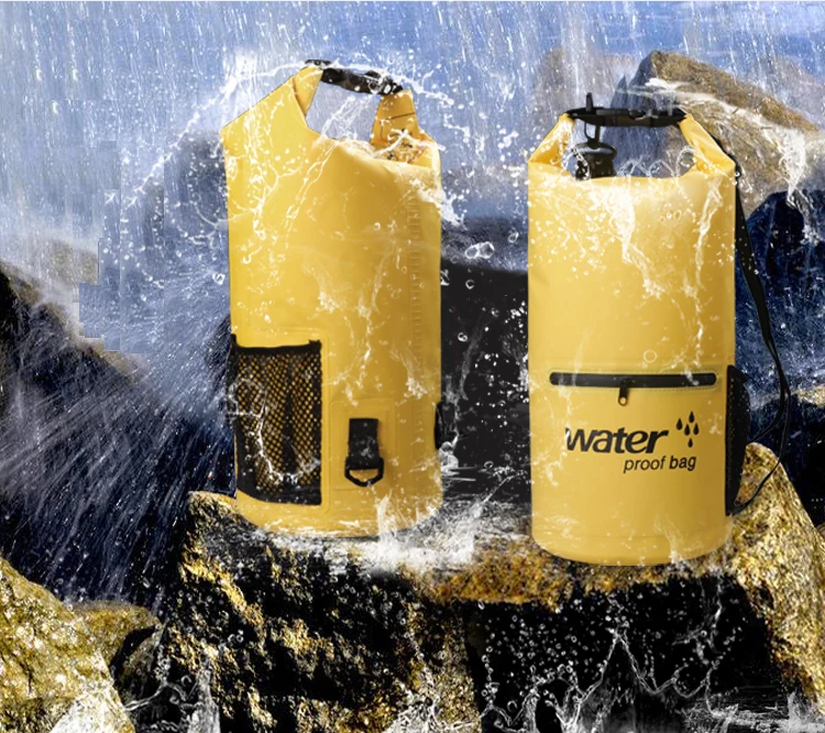 PVC Waterproof Bag 5L 10L 20L Outdoor Swimming Bag Diving Compression Storage  Dry Bag For Man Women Kayaking Backpack