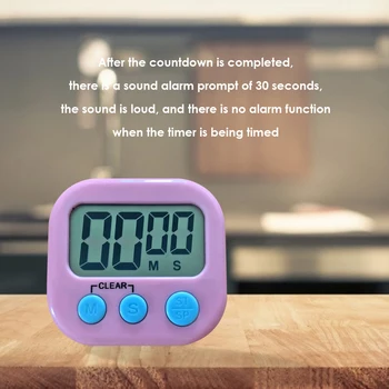 

Electronic Stopwatch Cooking Screen Timer LCD Digital Display Magnetic Countdown Clock with Stand for Kitchen Accessories
