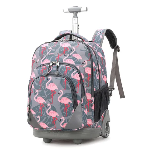 KIds 18 inch School Rolling backpack bag Children School Trolley backpack with wheels Wheeled Backpack Roller Bag with Wheels 2