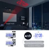 3 Color LED Digital Alarm Clock Radio Projection With Temperature And Humidity Mirror Clock Multifunctional Bedside Time Display 5