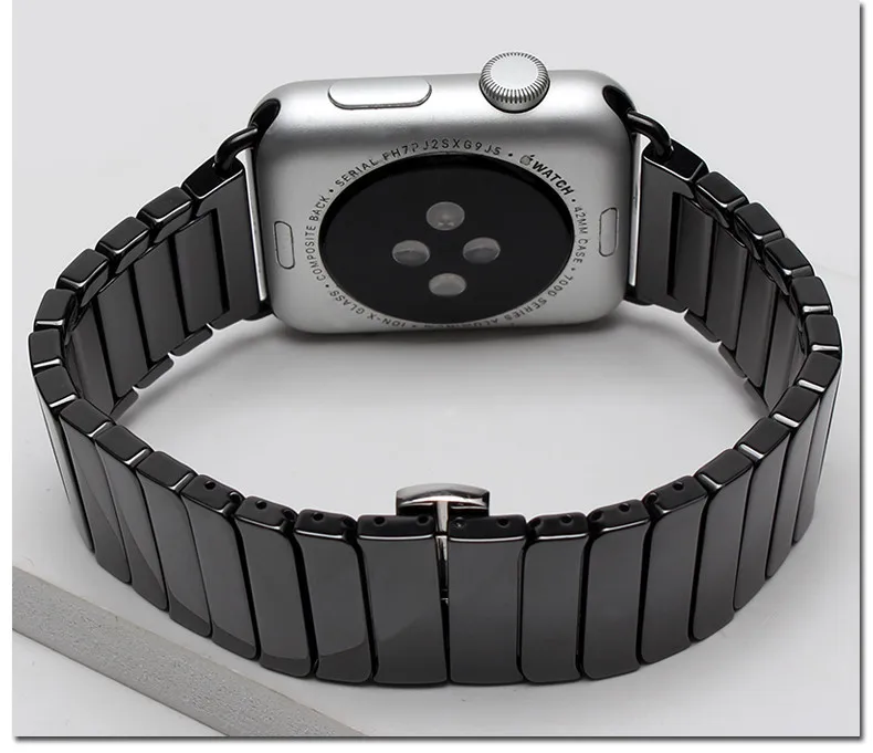 Керамический ремешок для Apple Watch 5 ремешок 44 мм 40 мм iwatch 4 3 2 1 ремешок 42 мм 38 мм Бабочка петля ссылка браслет ремешок аксессуары