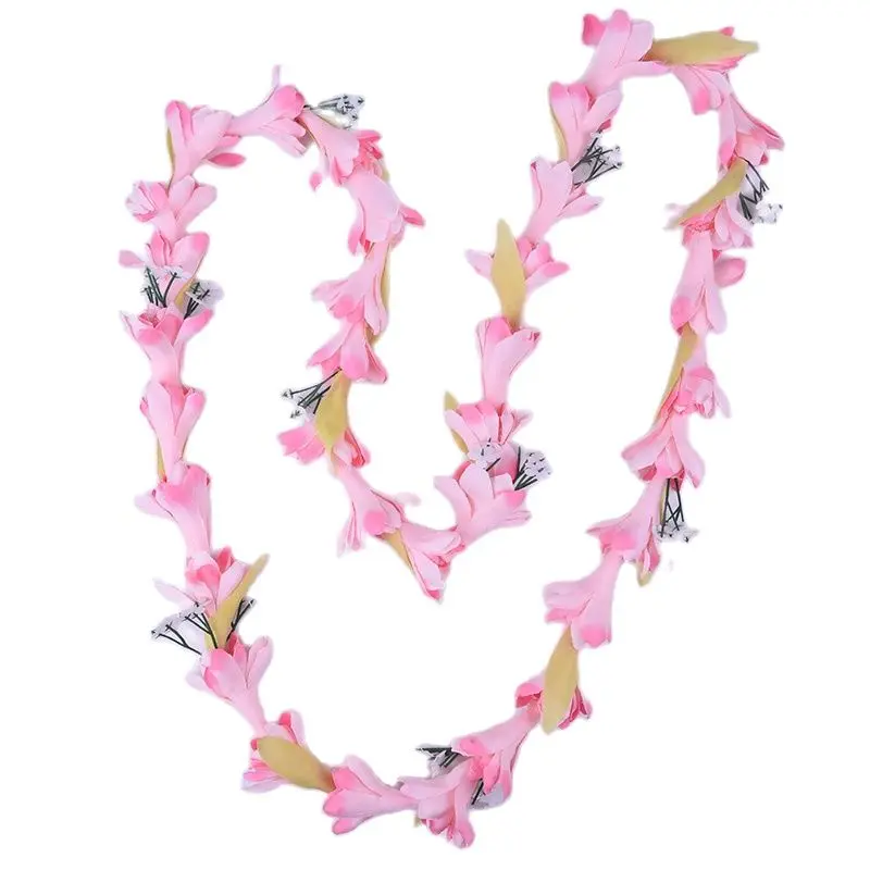 

Бесплатная доставка, 30 шт./лот, искусственная Вельветовая трубка длиной 155 см, 3 цвета, Женская Одежда для танцев Гавайская, тропический цветок, оптовая продажа