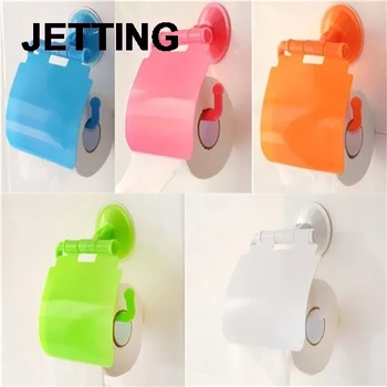 

2019 Wholesle New Arrival High Quality Plastic Suction Bathroom Lavatory Rolling Toilet Paper Holder Toilet Tissue Box