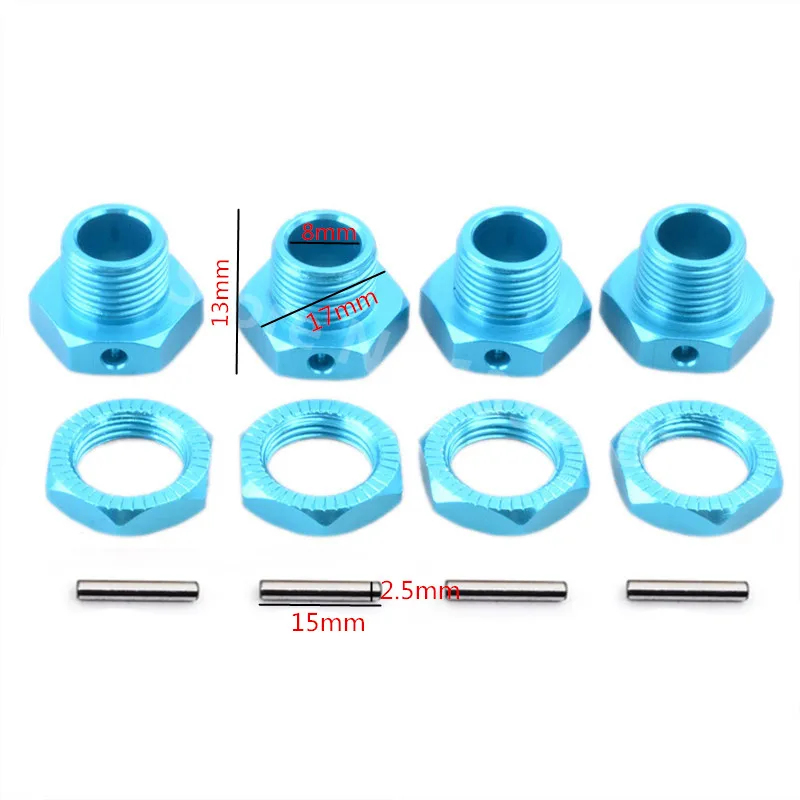 RC HSP 81011 Green Alum Wheel Hex 17mm Mount Hub Nuts For 1/8 Car Buggy Truck