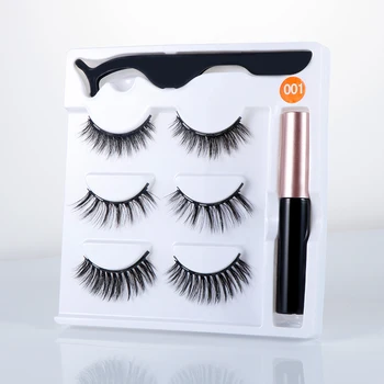 

Magnetic Eyelashes Set HandMade Fake Mink Hair Natural Long Lasting Extension Full Strip Lashes Makeup False Eye lashes Tools